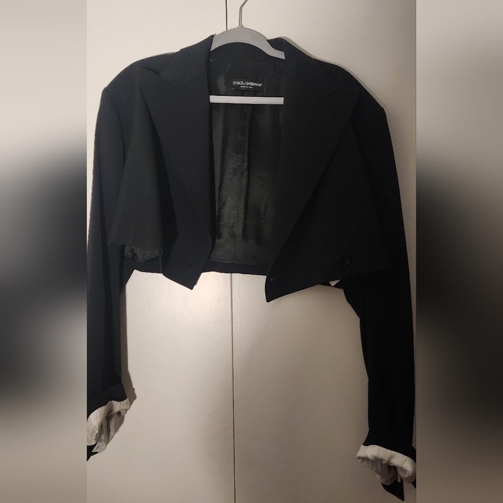 Dolce & Gabbana Black Cropped Blazer